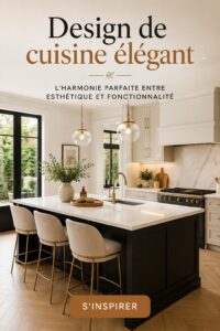 Cuisine élégante avec des meubles modernes et des touches de couleur apaisante.