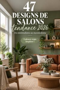 Salon minimaliste tendance 2026 avec des lignes épurées et des couleurs neutres.