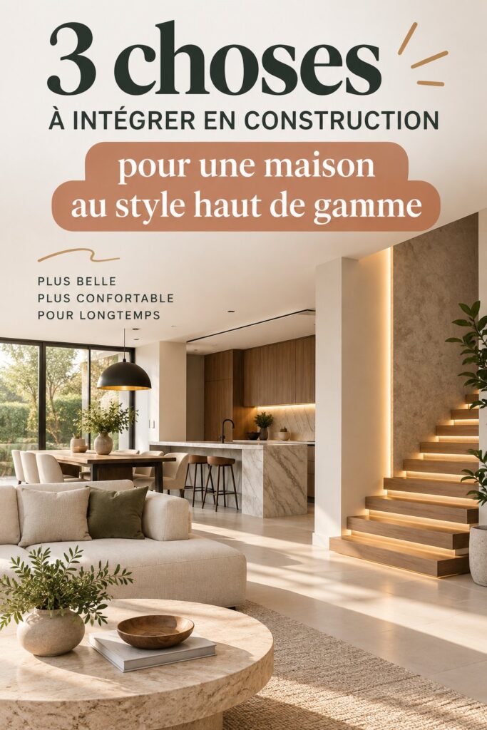 Salon moderne avec des matériaux nobles et une décoration élégante