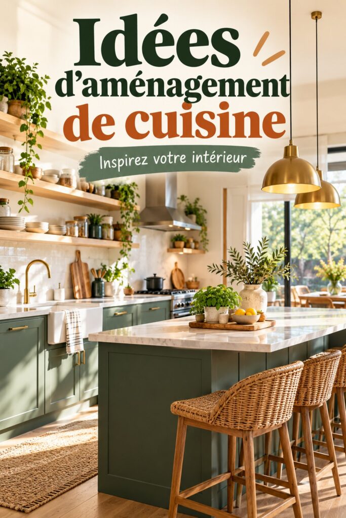 Cuisine moderne avec un aménagement fonctionnel et esthétique