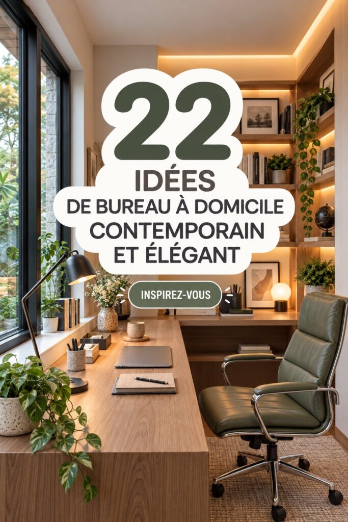Bureau moderne avec décoration inspirante, alliant style et fonctionnalité