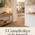 Un salon décoré dans le style Japandi, alliant confort et minimalisme.