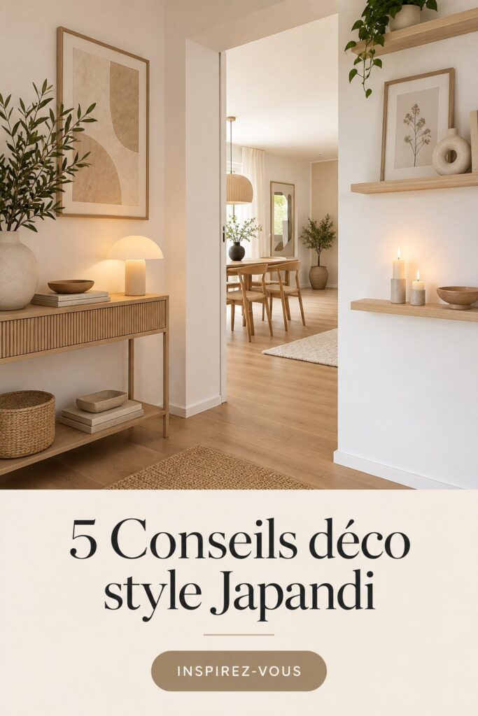 Un salon décoré dans le style Japandi, alliant confort et minimalisme.