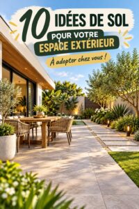 Terrasse aménagée avec un revêtement en bois chaleureux et accueillant.
