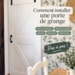 Porte de granero en bois ajoutée à un salon moderne