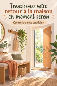 Un salon décoré dans des tons apaisants avec des plantes et des textiles doux.