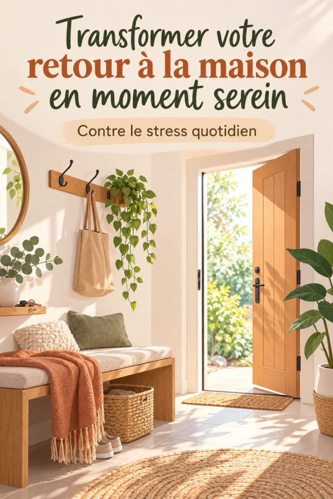 Un salon décoré dans des tons apaisants avec des plantes et des textiles doux.