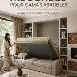 Salon moderne avec un lit escamotable élégant et fonctionnel