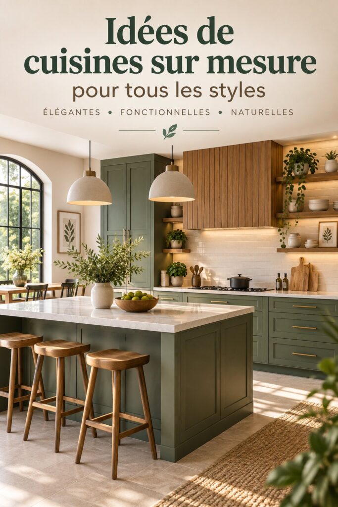 Cuisine sur mesure avec armoires élégantes et fonctionnelles