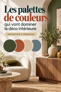 Palettes de couleurs tendance pour la décoration intérieure d'un salon chaleureux