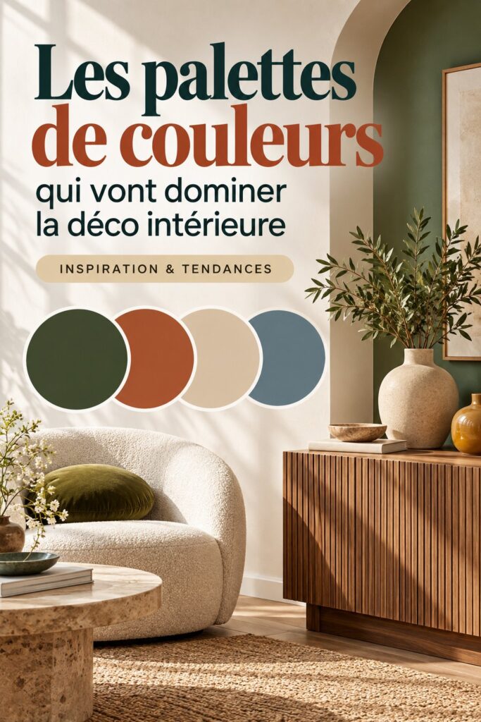 Palettes de couleurs tendance pour la décoration intérieure d'un salon chaleureux
