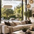 Salon moderne alliant confort et charme américain, avec un mobilier accueillant.
