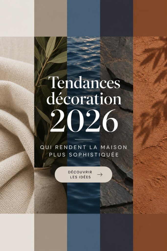 Salon moderne avec des couleurs tendance 2026 et des meubles sophistiqués