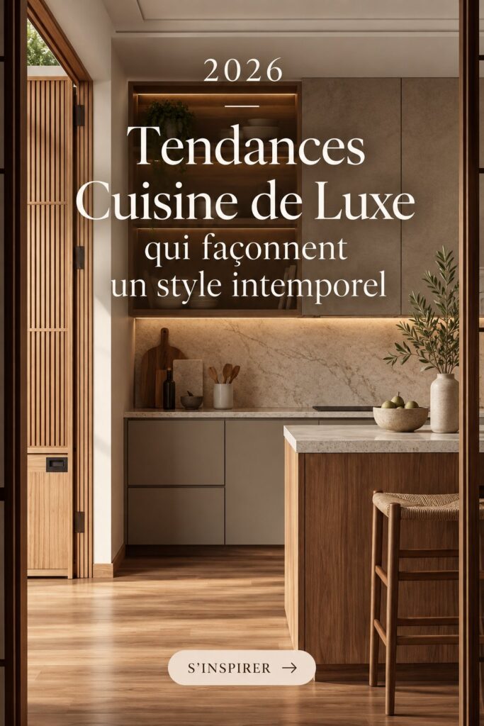 Cuisine moderne avec des teintes naturelles et des matériaux contemporains pour un style intemporel.