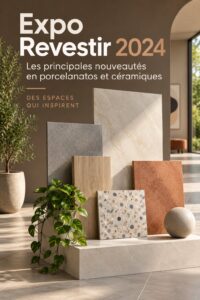Salon moderne avec des porcelanatos tendance pour 2024