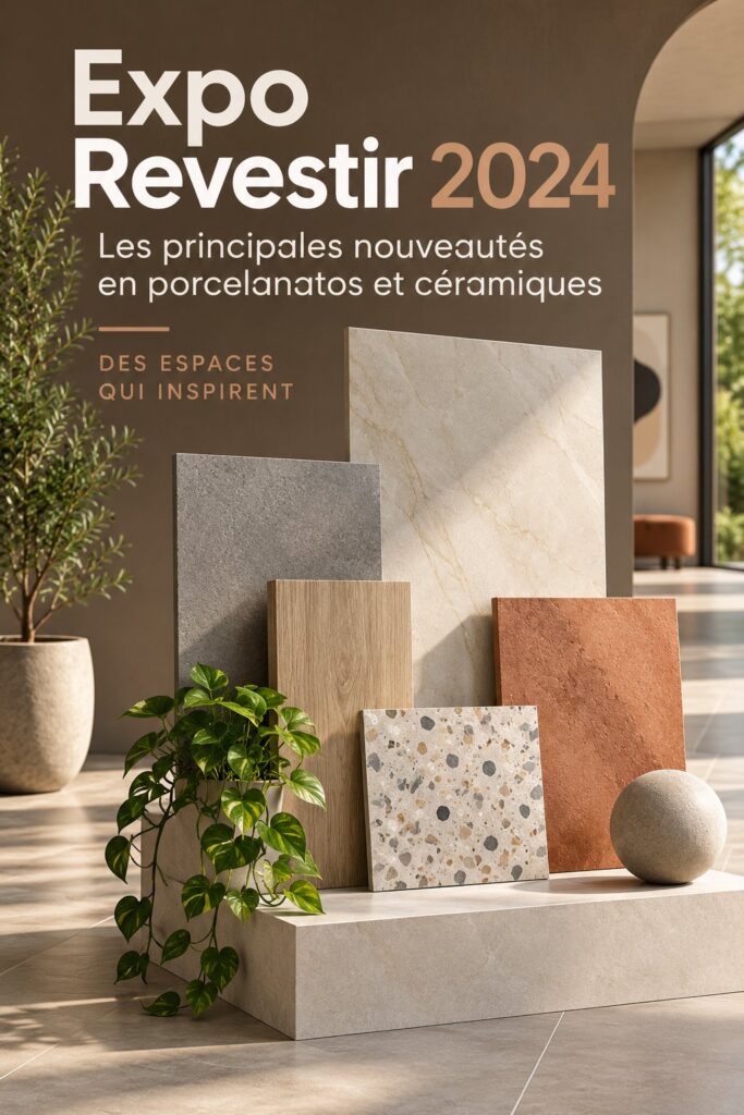 Salon moderne avec des porcelanatos tendance pour 2024