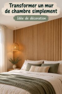 Mur de chambre transformé avec des couleurs apaisantes et des tableaux décoratifs.