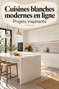 Une cuisine moderne avec des éléments chaleureux et accueillants, alliant fonctionnalité et esthétisme.