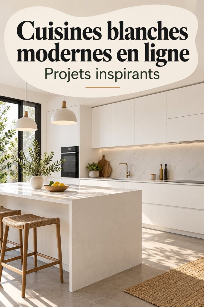 Une cuisine moderne avec des éléments chaleureux et accueillants, alliant fonctionnalité et esthétisme.