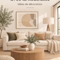 Salon moderne et neutre avec des teintes apaisantes et une décoration élégante.