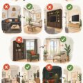 Petit salon bien aménagé avec du mobilier adapté et des couleurs claires.
