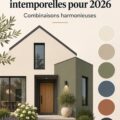 Une maison moderne peinte avec des couleurs contemporaines et intemporelles.