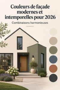 Une maison moderne peinte avec des couleurs contemporaines et intemporelles.