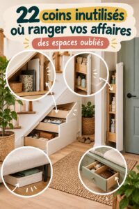 Espace de rangement optimisé dans un salon chaleureux et accueillant