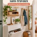 Rangement discret dans un petit salon avec des meubles multifonctions