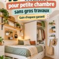 Petite chambre bien rangée avec des solutions astucieuses